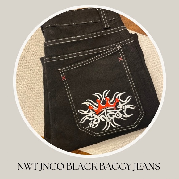 JNCO Other - NWT JNCO BLACK BAGGY JEANS
